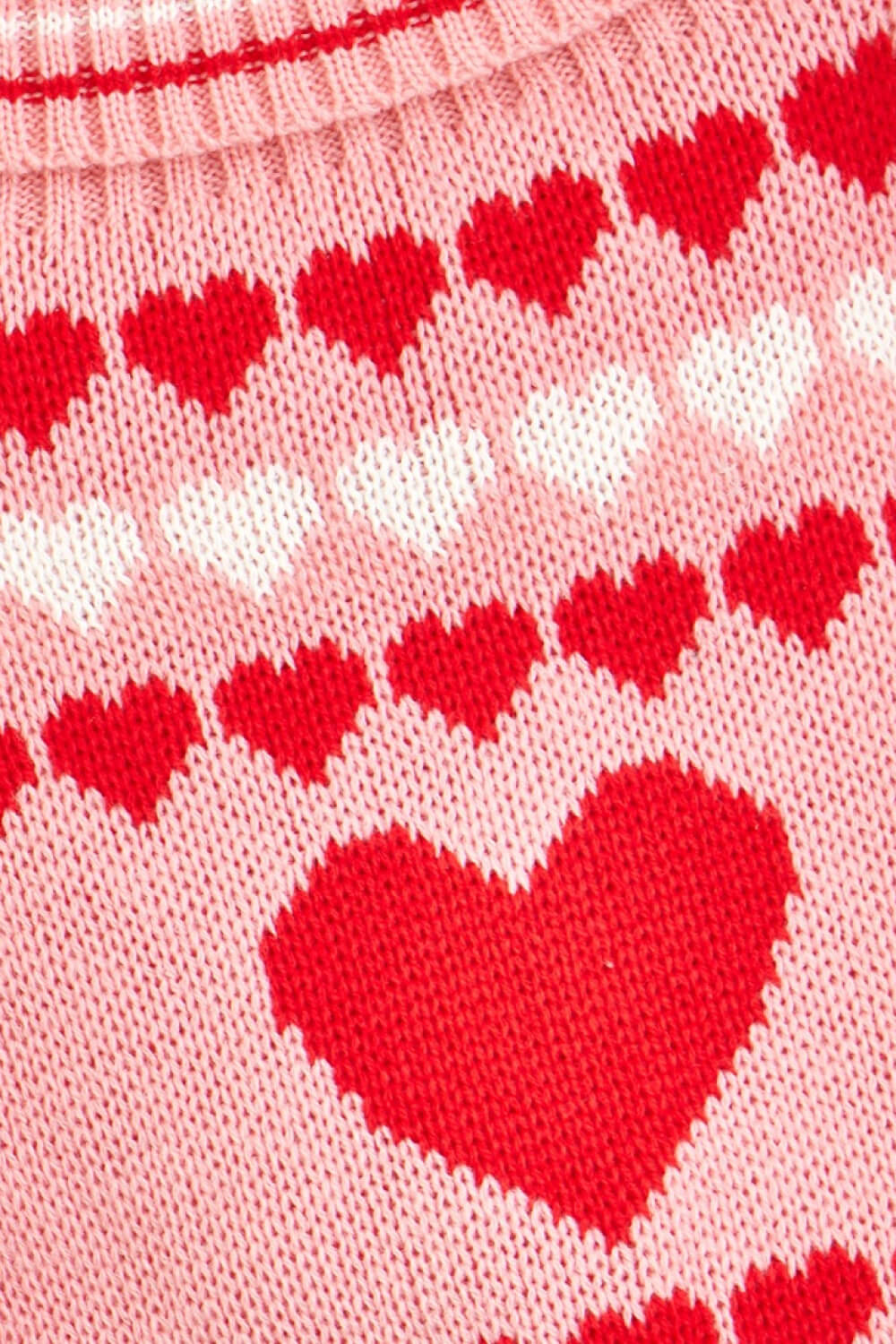 Heart Print Turtleneck Pet Sweater