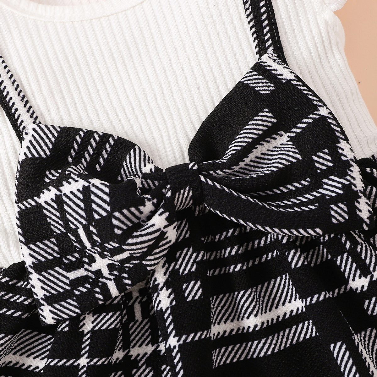 Plaid Print Bow Detail Dress