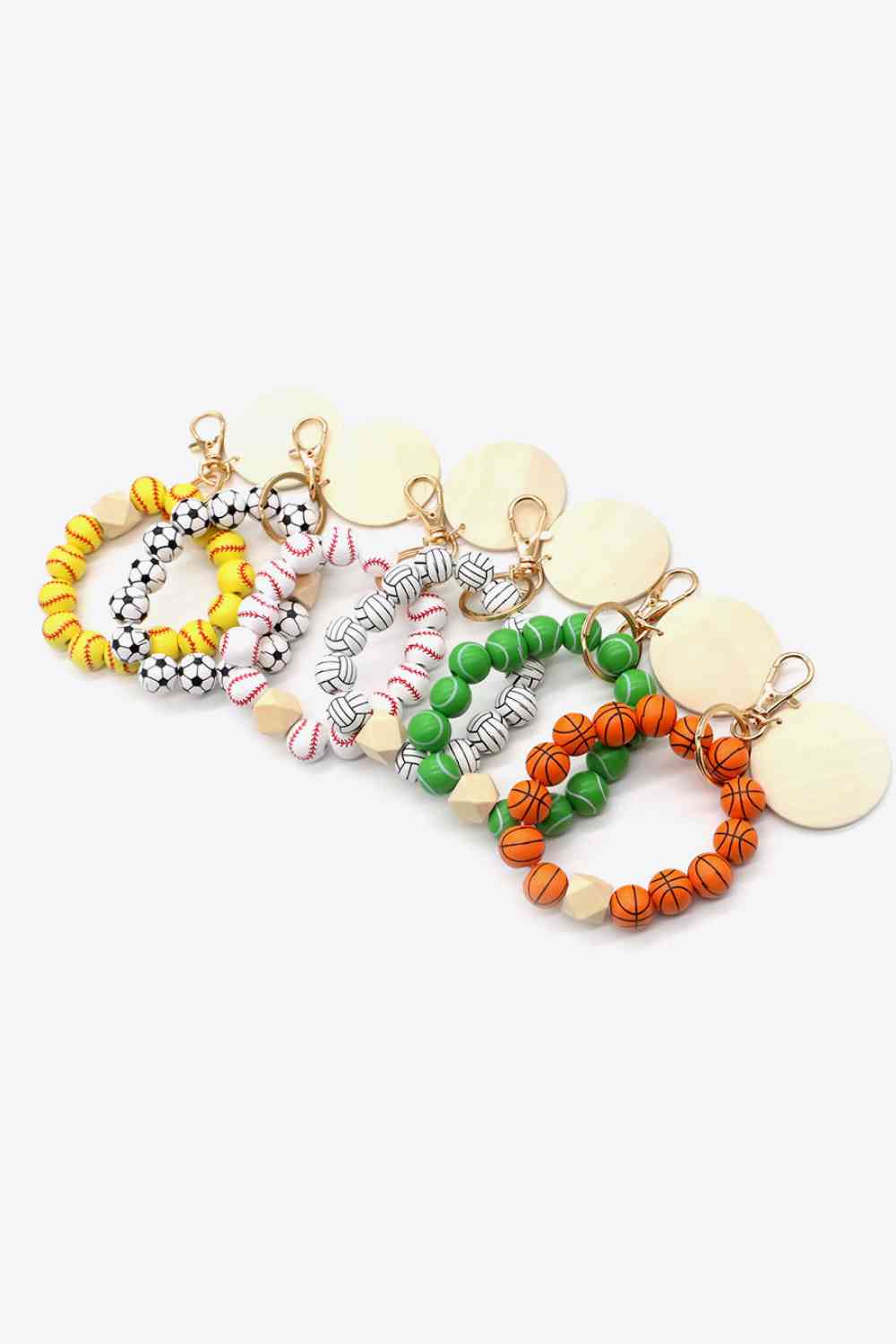 Assorted 4-Pack Wristlet Bead Key Chain