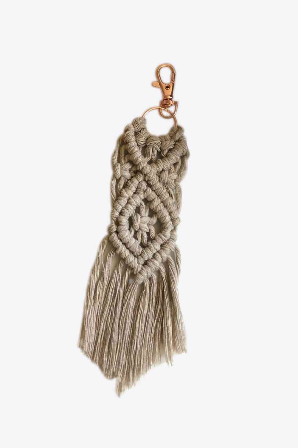 Assorted 4-Pack Macrame Fringe Keychain