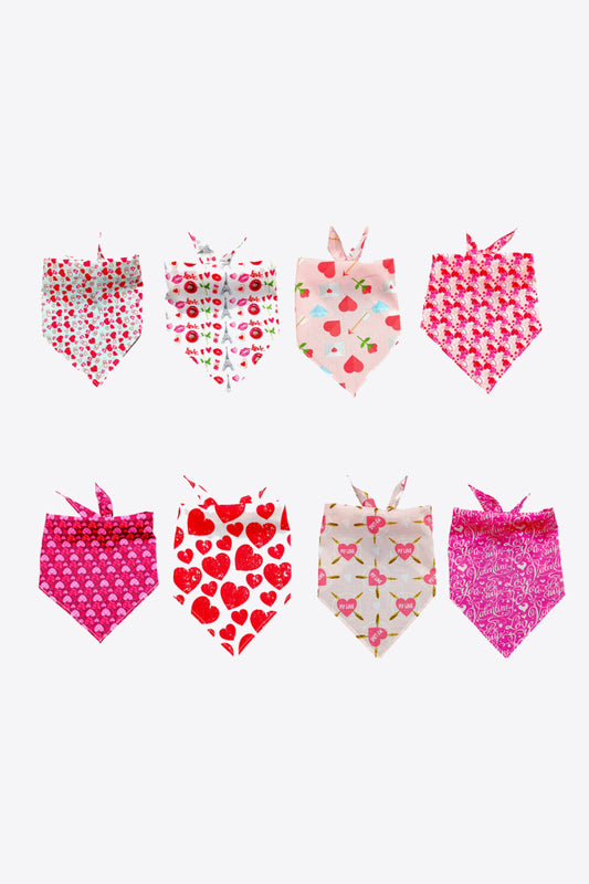 Random 4-Pack Printed Pet Triangle Bibs