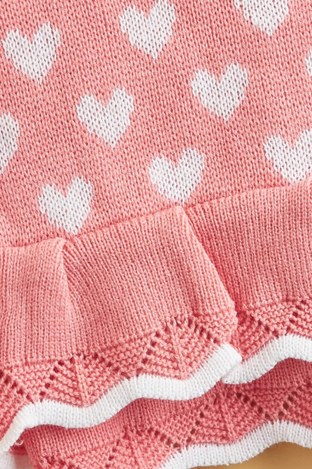 Heart Print Pet Layered Knit Dress