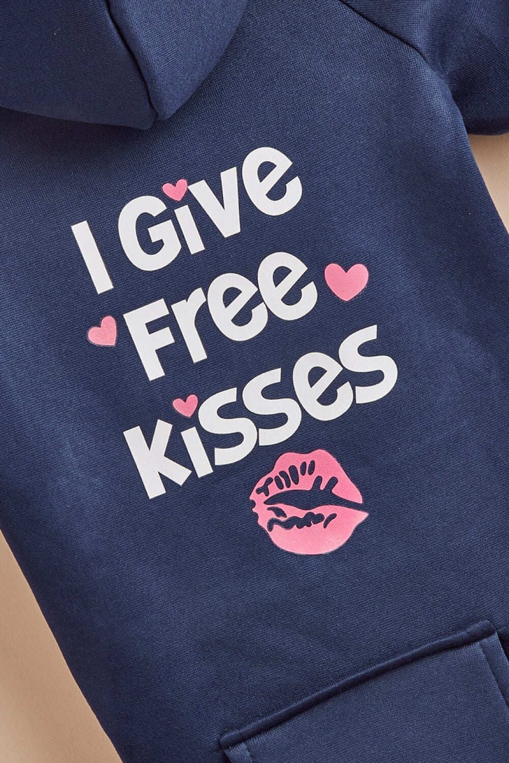 I GIVE FREE KISSES Pet Fleece Lined Hoodie